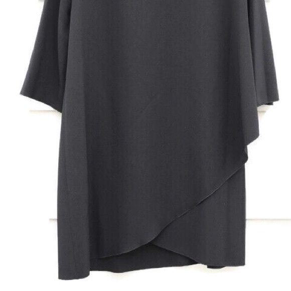 Anne Klein Shift Dress Black Boat Neck long Sleeve - Picture 2 of 8